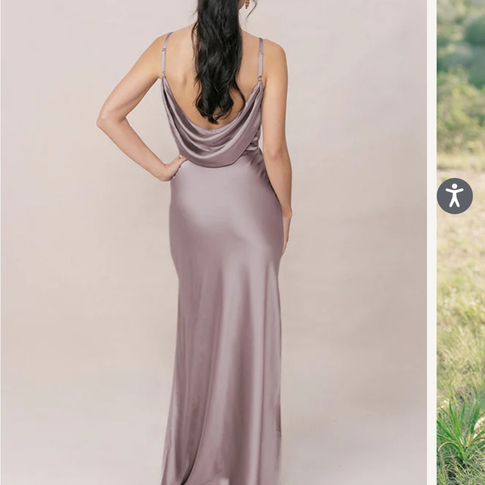 Nadia Satin Dress - Taupe